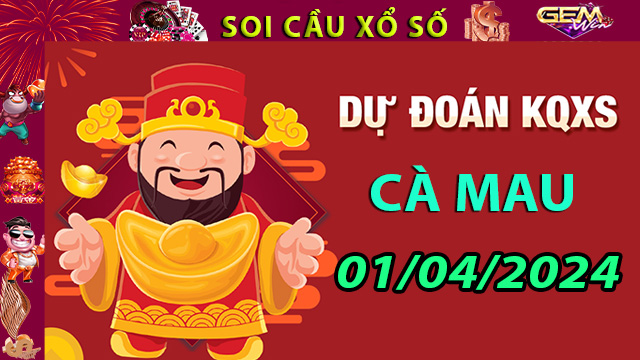 Thiên đường số học soi lô đề Cà Mau ngày 01/04/2024 – Dự đoán XSMN tại Taigem8.win